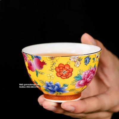 Bộ 6 chén bách hoa cao cấp